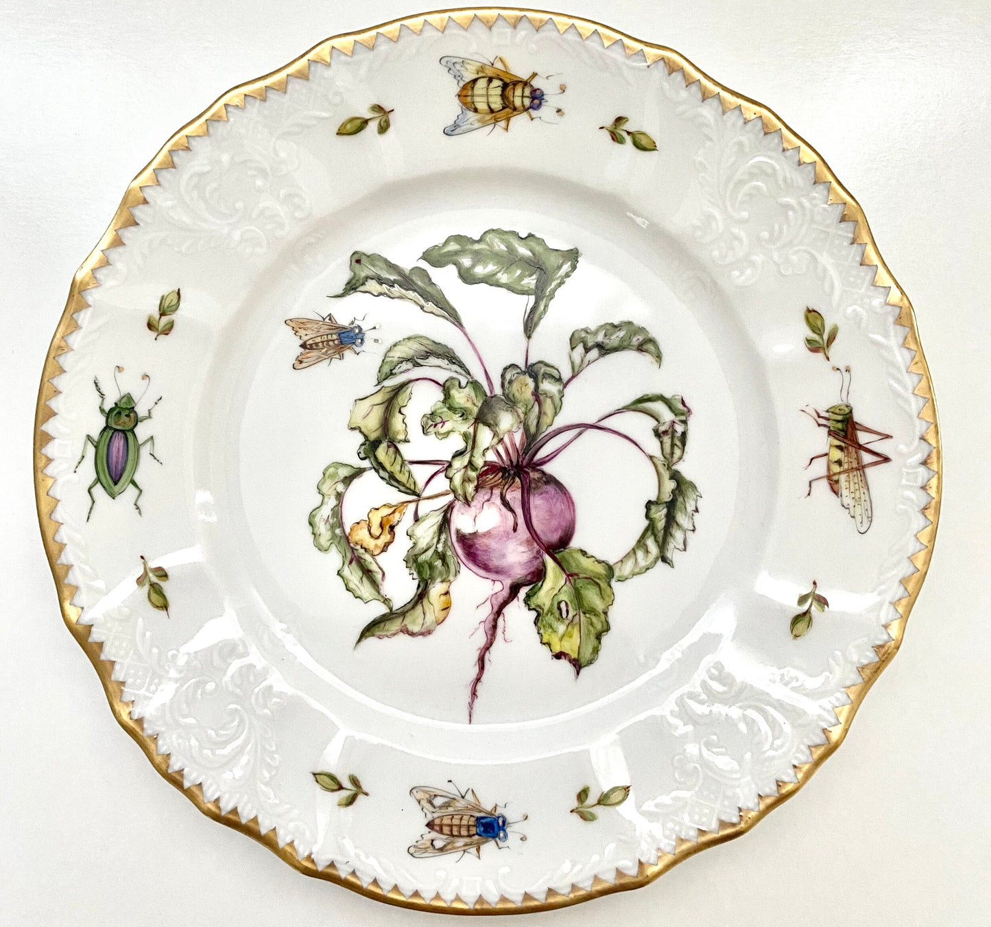 #78 Hand Painted Salad Plate