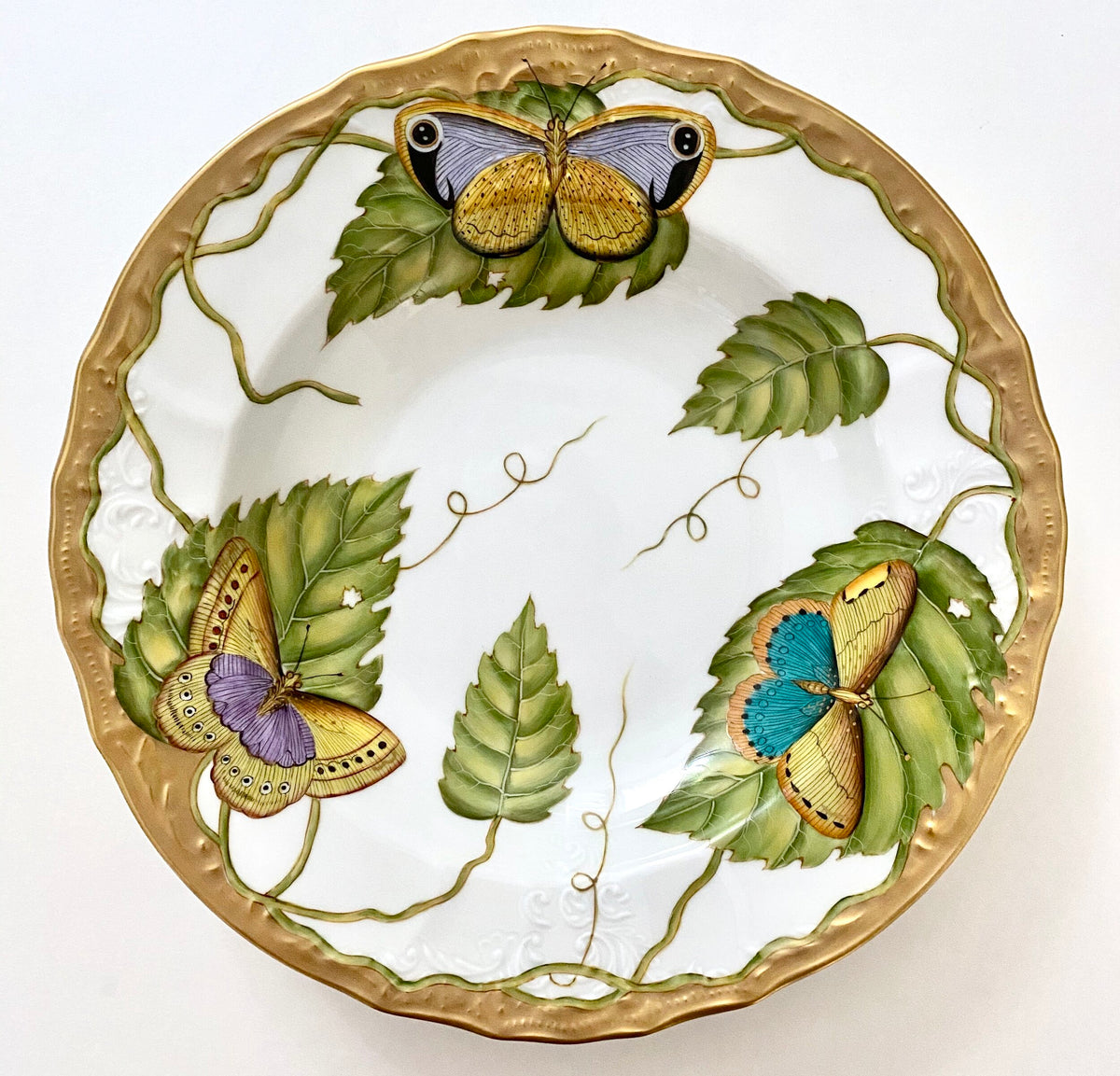 VL2B - Art Nouveau Butterfly Soup/Pasta Plate