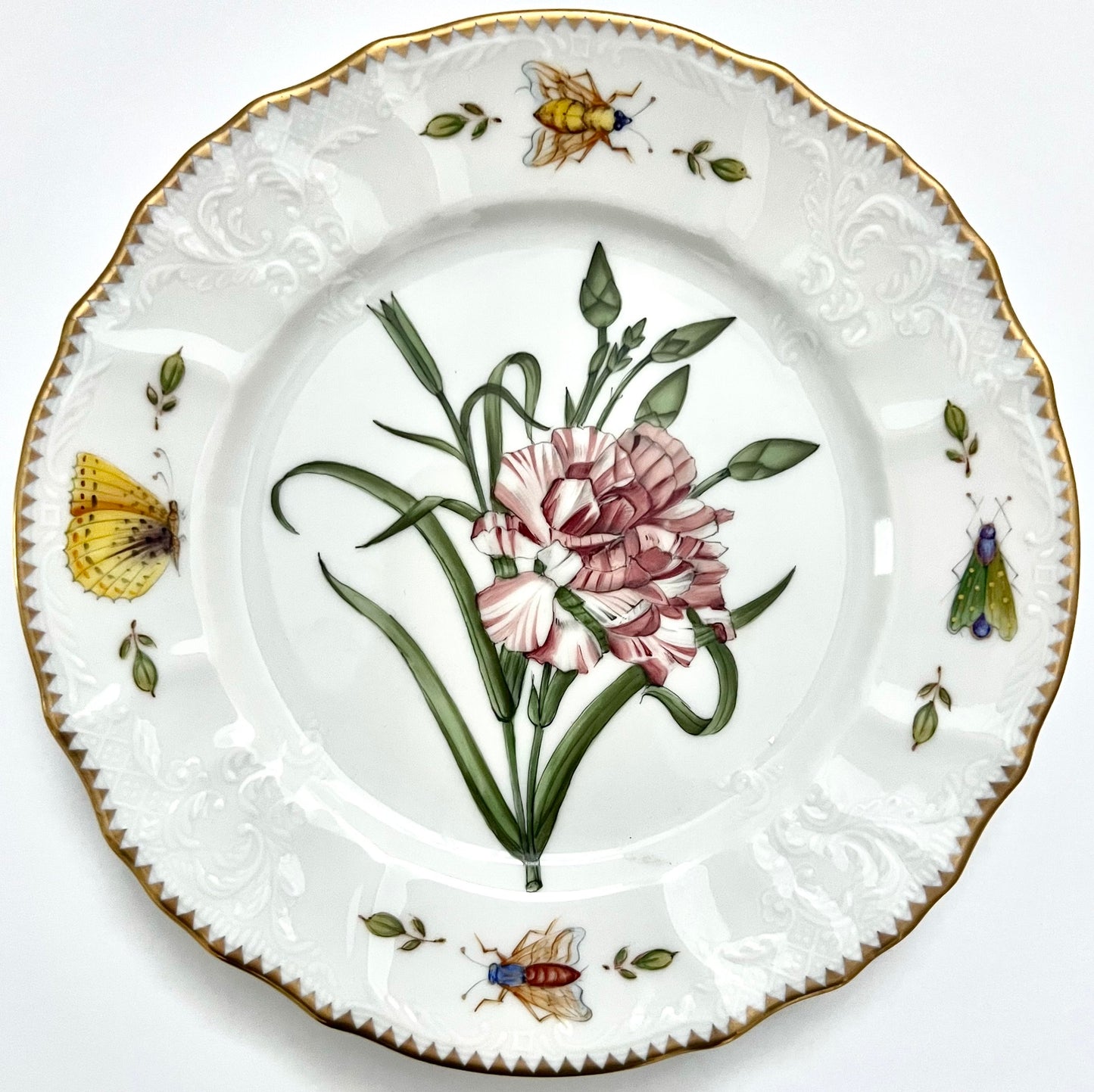 853 - Redoute Flower Salad/Dessert Plate
