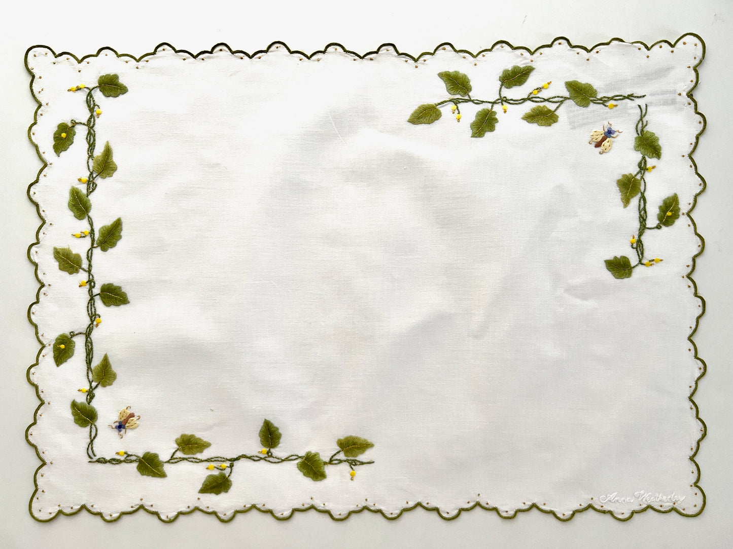 YPM2 - Hand Embroidered Placemat