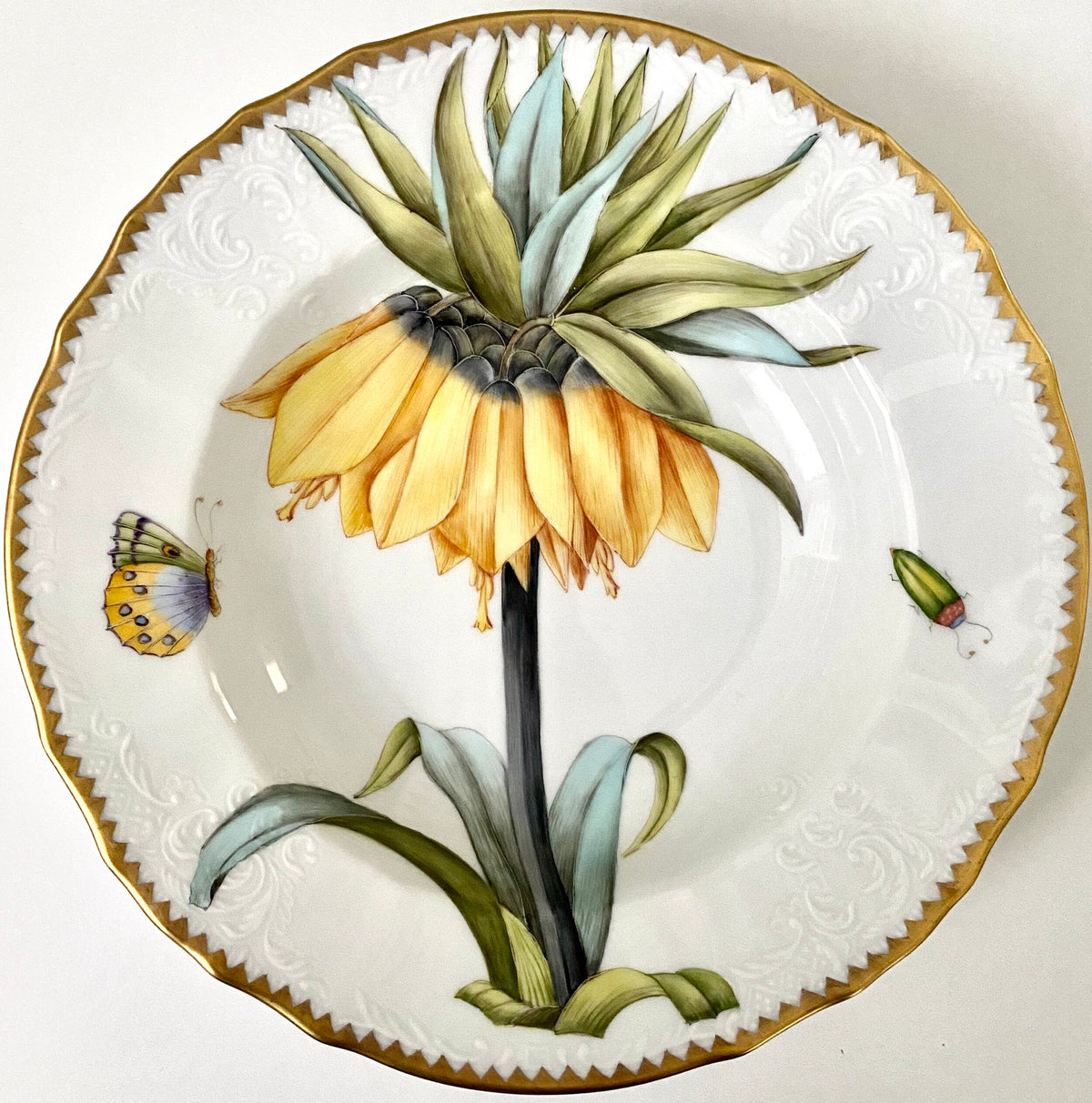 TX14 - Botanical Art Soup/Pasta Plate