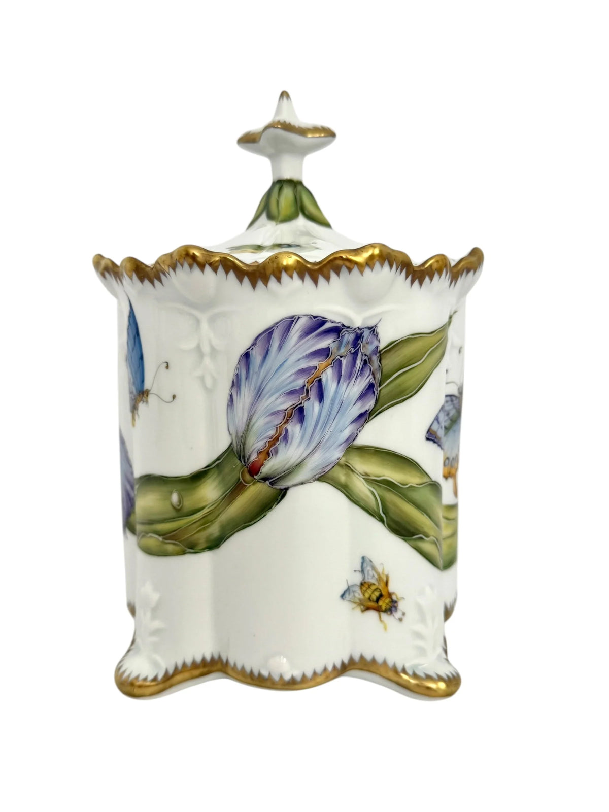 BBY6 - Blue Tulip Cookie Jar