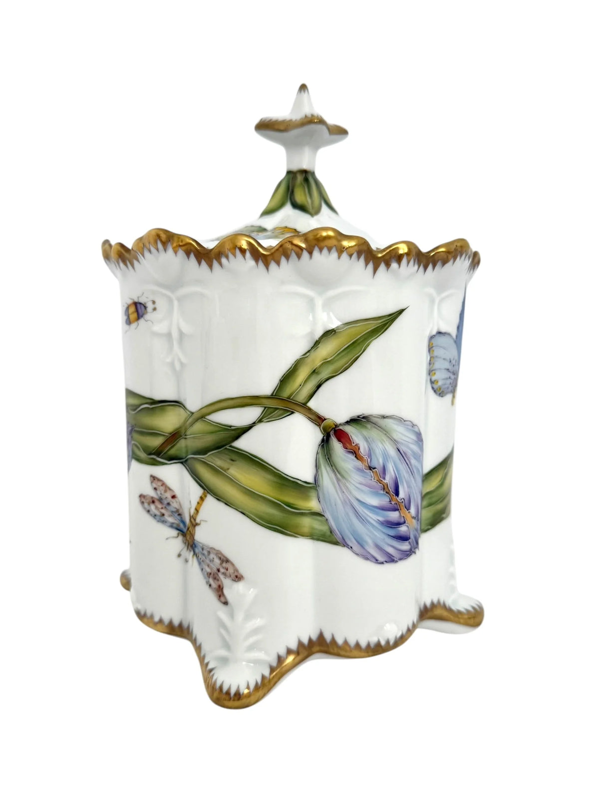 BBY6 - Blue Tulip Cookie Jar