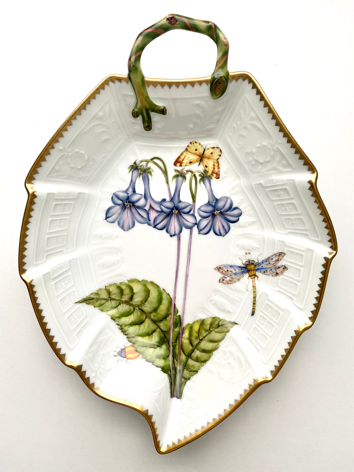 BBL1 - Blue Bells Leaf Shaped Dish