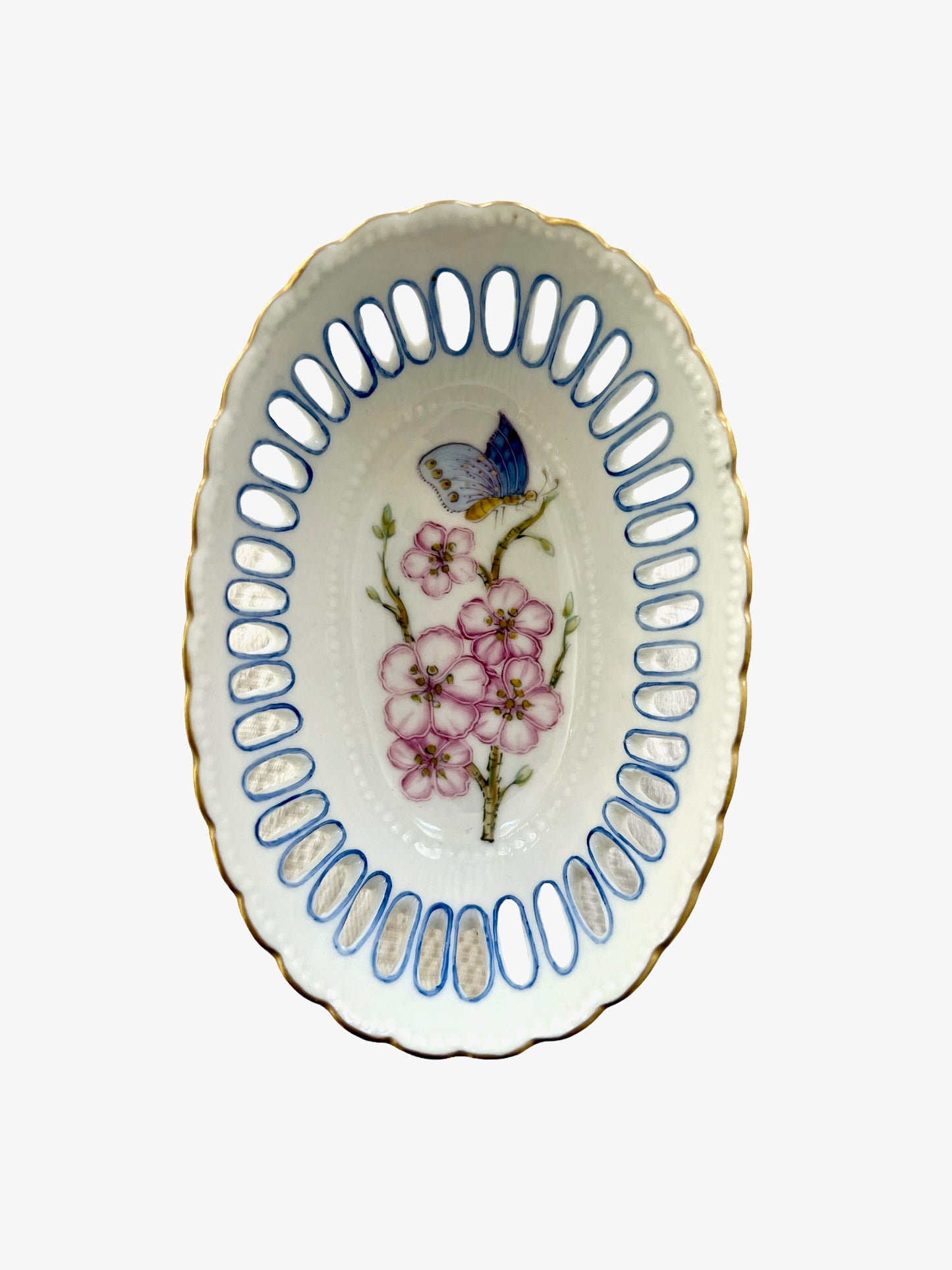 BV13 - Cherry Blossom Oval Pierced Dish