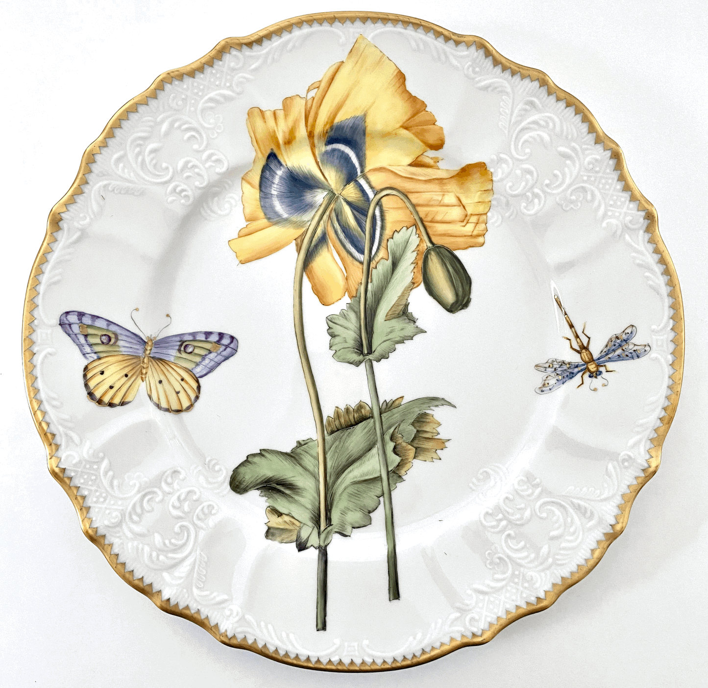 MC27 - Yellow Flower Dinner Plate